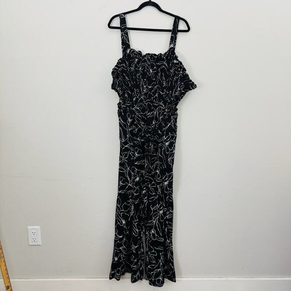 Maurice’s Black And White Floral Romper Women’s Size 4X - Picture 1 of 10